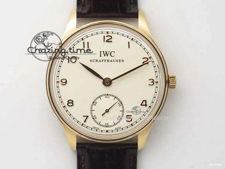MIROTIME 0501 Sustainable Portuguese IW545408 White Dial ZF 1:1 Best Edition On Dark Blue Leather Strap 7335